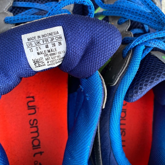 Mens Adidas Running Shoes Size 13 Pre Owned - Picture 6 of 8